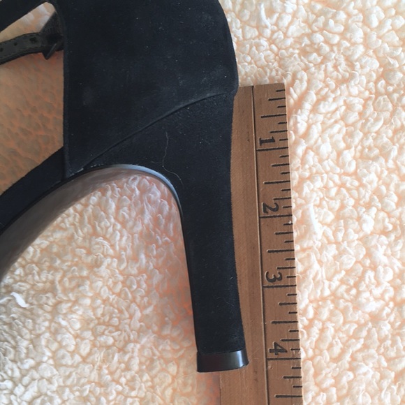 Jennifer Moore Black Suede 4" Heel with Ankle Strap - Picture 5 of 9